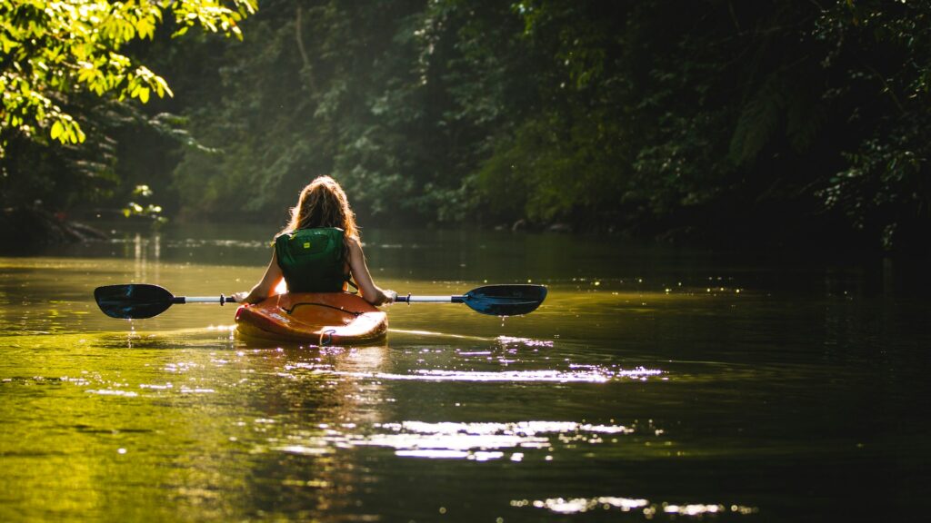 a kayaker in Costa Rica