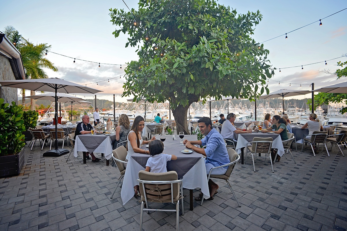 Restaurant at Los Sueños Marina in Costa Rica